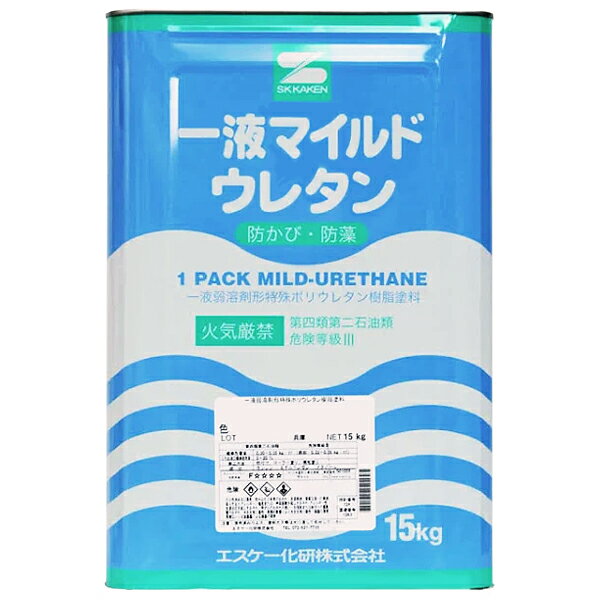 一液マイルドウレタン　15kg　7分艶　白【エスケー化研】＊代引決済不可、キャンセル不可 1