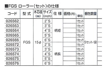 好川産業株式会社 FGS ローラー（セット） 5” S 1セット【好川産業株式会社】