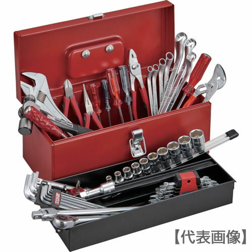 製品仕様 商品名 TONE　整備用工具セット　ツールセット　43pcs　レッド（TSA4120）810-9349【TONE（株）】 内容量1S 販売単位1S 仕様●ケース色:レッド●セット内容（点）:43●差込角（mm）:12.7●ケース寸法（mm）間口×奥行×高さ:410×175×175●引出し内寸法（mm）間口×奥行×高さ: 材質／仕上●内容品:構造用鋼●ケース:スチール 原産国日本 質量10 質量単位KG 特長●手軽に持ち運びができ、自動車整備用としてさまざまな場面に役立つ充実のセットです。●グッドデザイン賞を受賞した製品を採用しています。 用途●自動車整備用。 当店では2014年3月31日23時59分までは、販売価格を旧税率で表示しています。 出荷や発送が4月1日以降になる場合は別途増税分をご請求させていただく場合がございます。 関連商品商品詳細