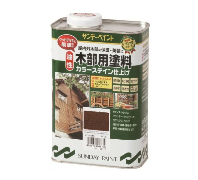 楽天市場】サンデーペイント 油性 木部用塗料カラーステインの通販 楽天市場】サンデーペイント 油性 木部用塗料カラーステインの通販