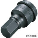 TONE インパクト用ヘキサゴンソケット 対辺寸法27mm 差込角19.0mm(6AH-27)119-7550【TONE(株)】