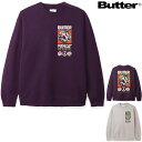 o^[ObY g[i[ BUTTER GOODS PEACE ON EARTH CREW NECK SWEAT SHIRT N[lbN XEFbg XP[g XP[^[