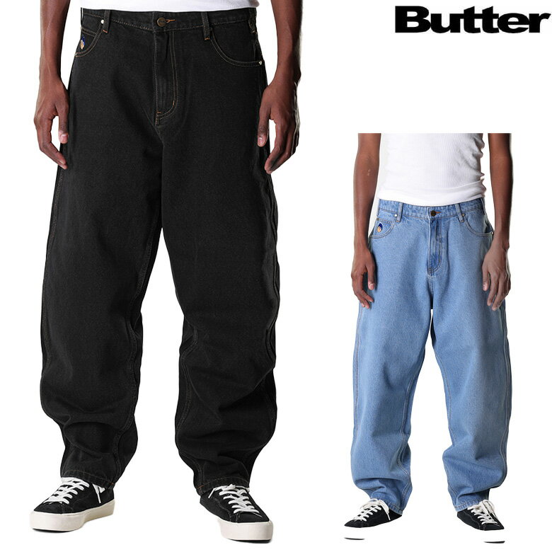 バターグッズ パンツ BUTTER GOODS SANTOSUOSSO DENIM PANTS デニムパンツ ジーンズ スケート バギーパンツ ワイドパンツ JEANS スケーター