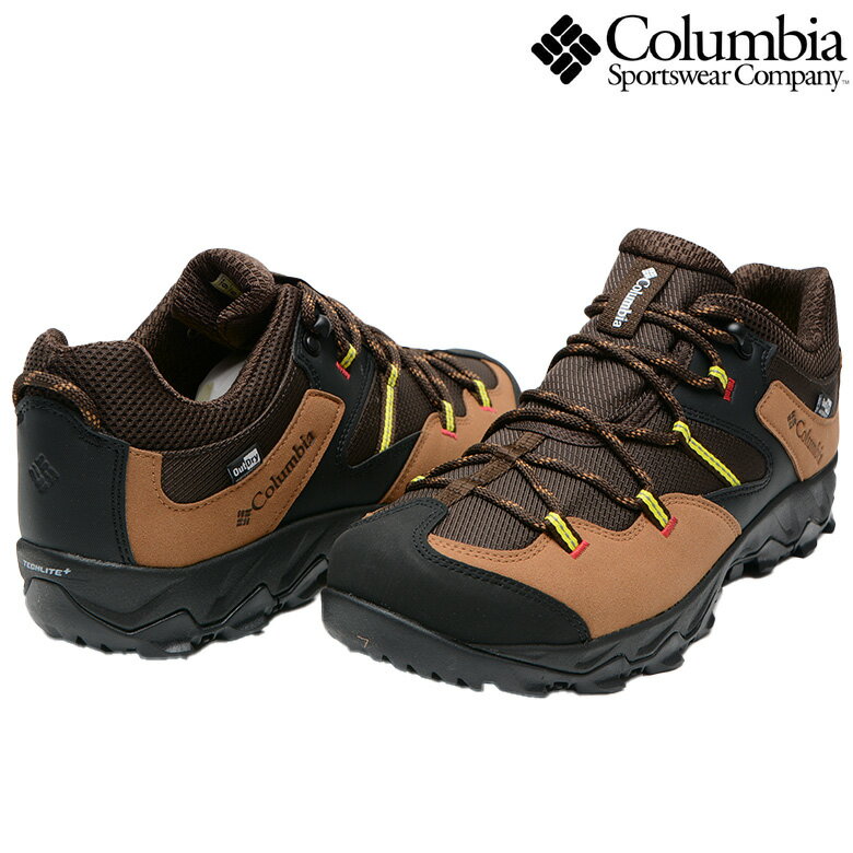 コロンビア トレッキングシューズ COLUMBIA SABER V LO OUTDRY BARK / MOUNTAIN RED 正規取扱店 セイバー ファイブ ロー アウトドライ　ブーツ ハイキングシューズ スニーカー メンズ 防水 YM4204-287