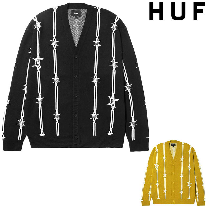 ハフ カーディガン HUF BARBED WIRE CARDIGAN ニット セーター