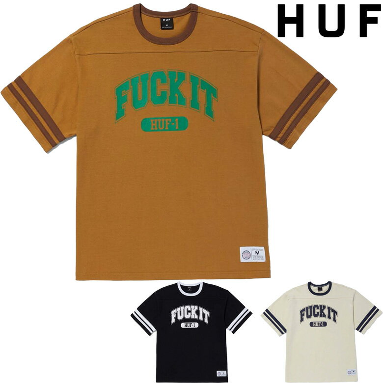 ハフ Tシャツ HUF FUCK IT FOOTBALL SHIRT フットボールシャツ 半袖T T-SHIRT プリントT スケート スケーター