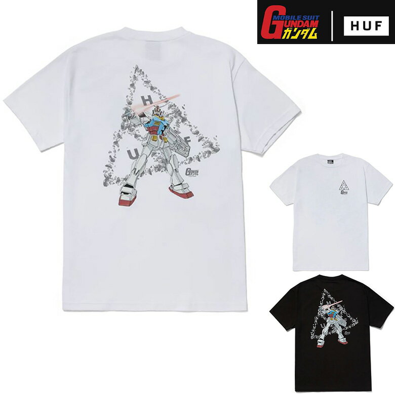 ハフ ガンダム Tシャツ HUF x MOBIL SUIT GUNDAM TT S/S TEE 機動戦士ガンダム プリントT 半袖T T-SHIRT コラボレーション スケート スケーター ファーストガンダム 初代ガンダム