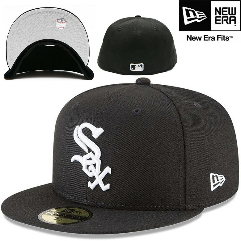 ニューエラ 限定 キャップ 海外限定 日本未発売 NEW ERA 59FIFTY MLB Chicago White Sox Black シカゴ・ホワイトソックス 正規取扱店 ベースボールキャップ MLB メジャーリーグ ベースボール CAP キャップ 帽子 11591167