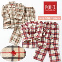 ★ 送料無料 ★ POLO B.C.S Baby キッズ 長袖 パジャマ 100-120cm ポロ ビーシーエス 女児 女の子 子供 100cm 110cm 120cm シャツ パジャマ ルームウェア キルト 秋 春 チェック柄 丸襟 ポニー ホース 刺繍 ギフト プレゼント 誕生日 お泊り クリスマス 寝巻き