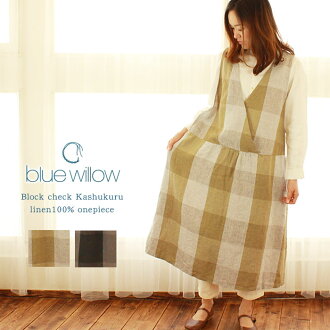 bluewillow,ブルーウィロウ,ブルーウィロー,,チェック,デニム,チュニック