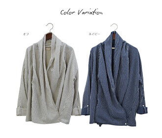 コットン,綿,3WAY,アウター,シャツ,トップス,プルオーバー,チュニック,ブラウス,ストライプ