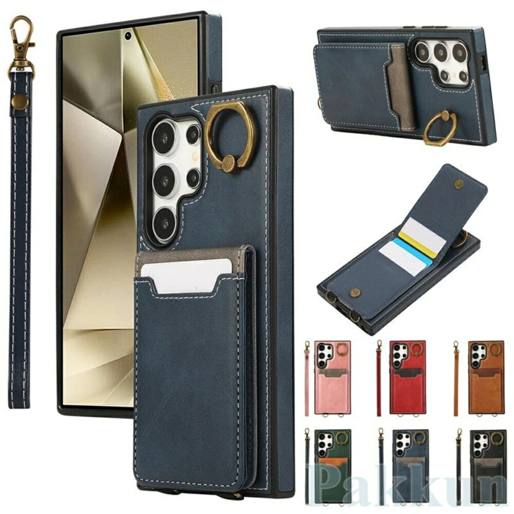 Galaxy S25 Ultra ケース カード収納 リング Galaxy S25 ケース カード ストラップ ギャラクシー S24 ケース スタンド機能 Galaxy S24 Ultra ケース ギャラクシー S23 FE ケース Galaxy S23 Ultra ケース S25 S24 S23 S22 S21 FE 携帯カバー スマホケース 耐衝撃 おしゃれ