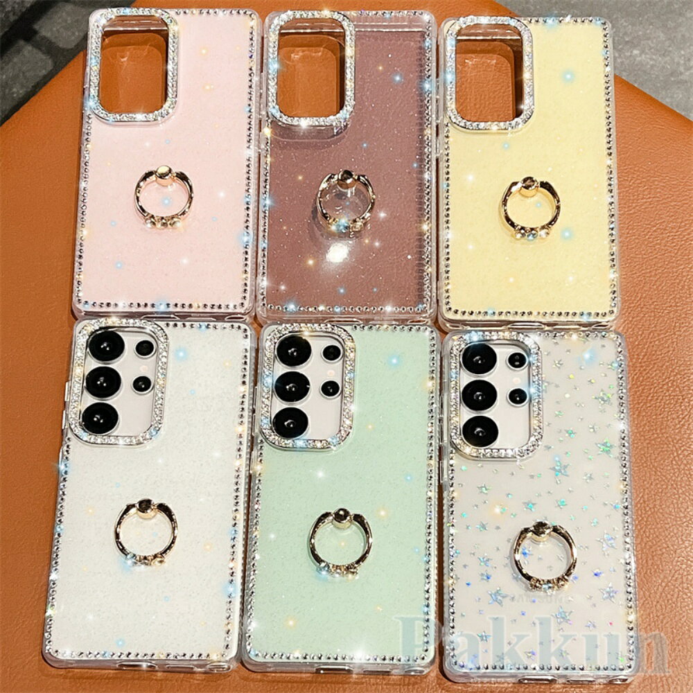 Galaxy ケース キラキラ リング ギャラクシー S26 S26Ultra S25 S25Ultra S24 S24FE S24Ultra A57 A36 A55 A54 5G S23 S23Ultra S22 PLUS スマホケース 携帯 カバー おしゃれ 耐衝撃