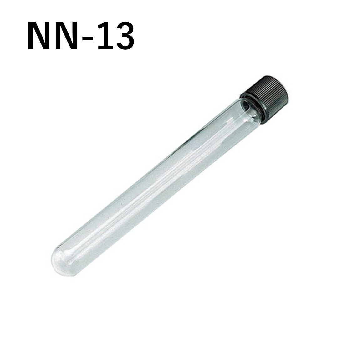 「ねじ口試験管 NN-13 1本」 容量 7mL 材質 硼珪酸ガラス、キャップ メラミン オートクレーブ可 パッキン シリコン PTFE 四フッ化工チレンコート...