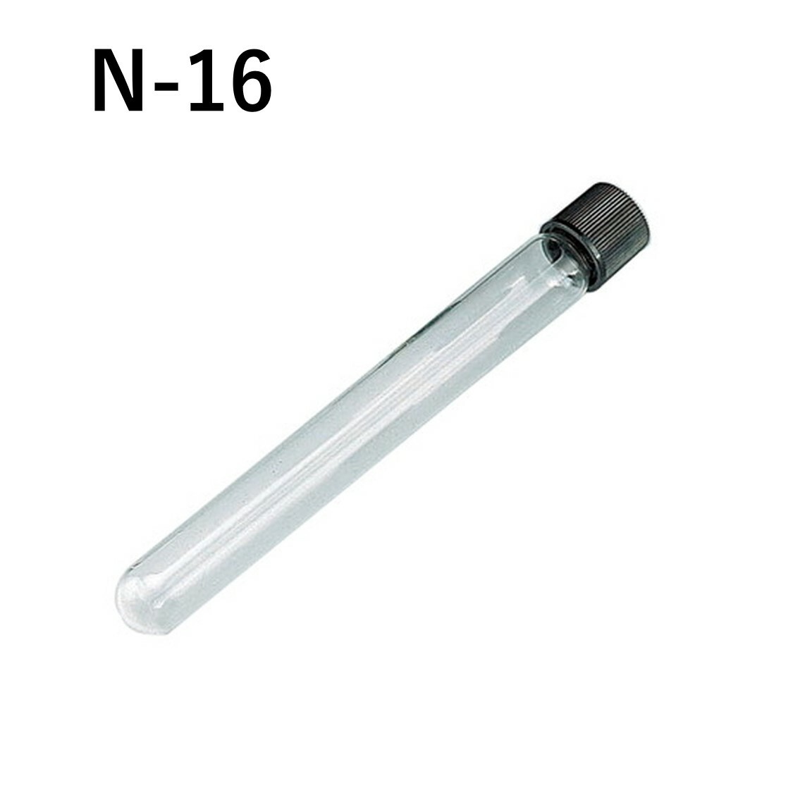 「ねじ口試験管 N-16 1本」 容量 15mL 材質 硼珪酸ガラス、キャップ メラミン オートクレーブ可 パッキン シリコン PTFE 四フッ化工チレンコート...