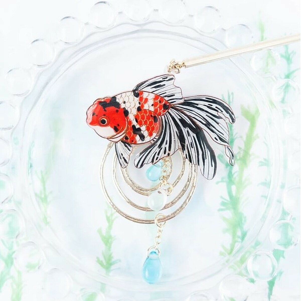 「金魚 東錦 かんざし」 金魚 かんざし お魚 浴衣 着物 アクセサリー レディース 可愛い カラフル 日本製 ナチュラル プチギフト ギフト