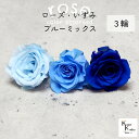 大地農園!プリザーブドフラワー 「ローズいずみ カラーアソート ブルーミックス 1輪ずつ3輪」 「ベビーブルー ソーダブルー インディゴブルー 1輪ずつ3輪」 ...