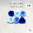 大地農園!プリザーブドフラワー 「ローズいずみ カラーアソート ブルーミックス 2輪ずつ6輪」 「ベビーブルー ソーダブルー インディゴブルー 2輪ずつ6輪」 ...