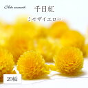 大地農園!プリザーブドフラワー 20輪【千日紅 センニチコウ ミモザイエロー】ヘッドのみ プリザ 花材 ハーバリウム おしゃれ かわいい プレゼント 贈り物 ...