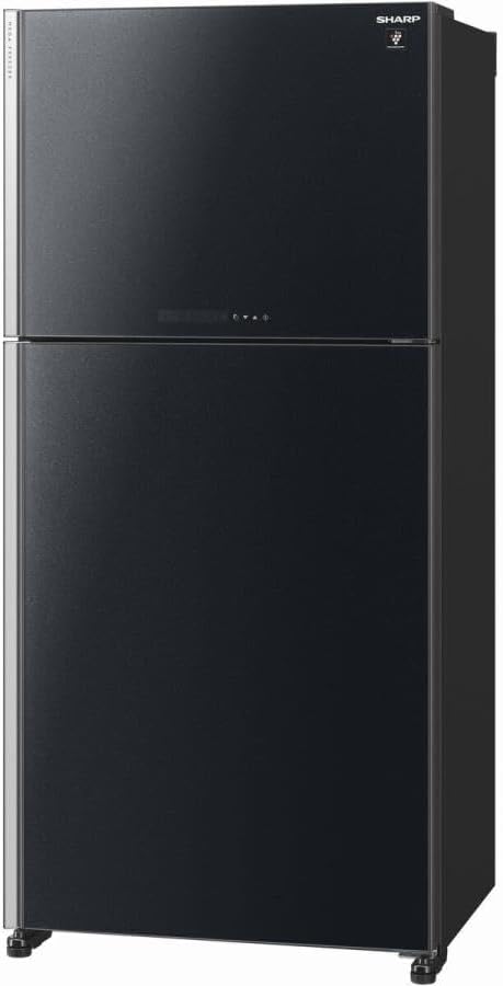 送料無料 沖縄・北海道・離島を除く ☆シャープ 大容量600L 冷蔵庫 SJ-60H-B 冷蔵庫422L+冷凍庫178L ブラック 段ボール開梱・置くだけの設置サービス付き SHARP 600L Refrigerator SJ-60H