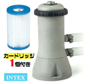 SDGs提携協力倉庫より発送★【正規品】INTEX プールの水を常に清潔に保ってくれます！インテックスポンプ 循環ポンプ 3m 4.5m フィルターポンプ カートリッジ付属 プールの循環/ろ過 レクタングラーフレームプール 送料無料(北海道は1000円。沖縄・離島は2000円自動加算)