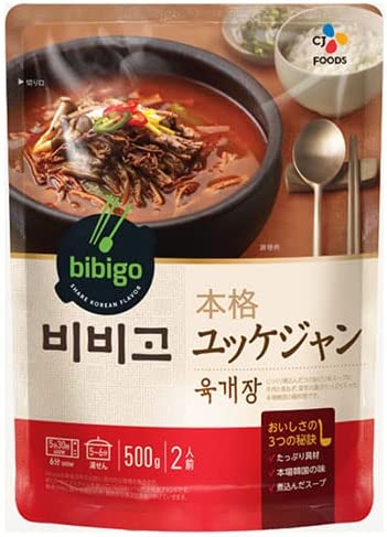 送料無料 沖縄・北海道・離島を除く ☆CJジャパン bibigo ビビゴ 本格ユッケジャン 500ml 18袋入★SDGs提携協力倉庫より発送★