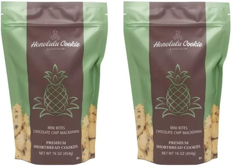 送料無料(沖縄・北海道・離島を除く)☆ホノルルクッキー ミニ・バイツ・チョコレートチップマカダミアクッキー 454g (2袋) (北海道は1000円。沖縄・離島...