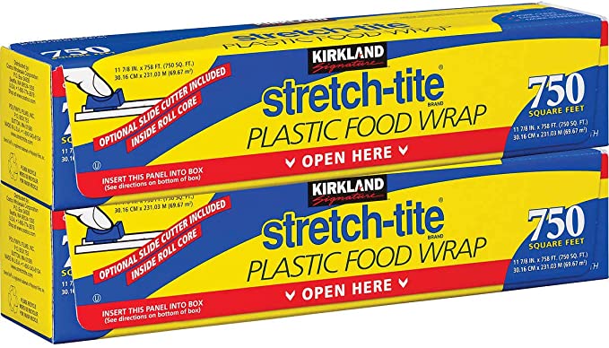 KIRKLAND Signature（カークランド）ストレッチタイト フードラップ（Stretch-Tite Plastic Food Wrap）30.16cm x 231.03M （2本 箱入り）／Stretch-Tite Plastic Food Wrap X 2 Count カークランドシグネチャー フードラップ 30cm x 231m 2本