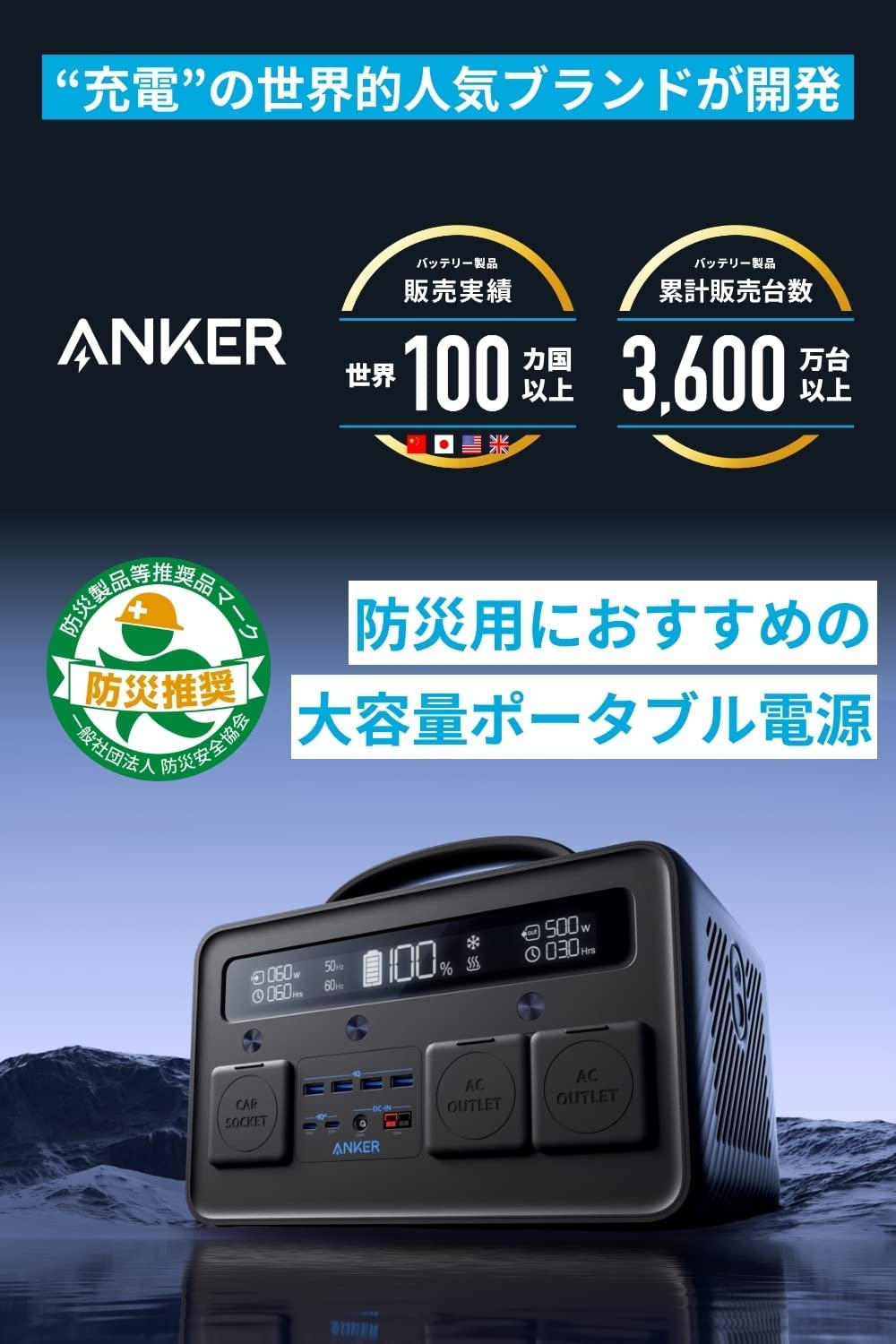 あす楽発送♪送料無料☆Anker PowerHouse II 800 (ポータブル電源 防災推奨品  ...