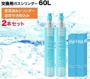 人気2本入り【ドリンクメイト専用 】 交換用60Lガスシリンダー 佐川着払い伝票付き★ツインパックドリンクメイト 60L 交換用交換ボンベ 2本セット DRM0...