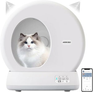 あす楽★送料無料 エアロボ C10 AIRROBO 自動 猫用トイレ 全自動猫砂トイレ ニャンとも清潔 大型 ねこ 本体 自動清掃 物理防臭 飛散防止 安全ドアロック 微重力センサー セントメートルセンサー 多匹飼い APP付き IOS Android対応 Wifi接続 日本語取扱説明書