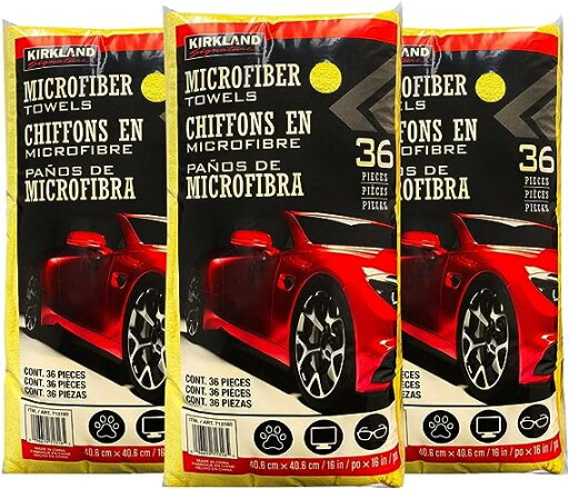 ★送料無料(沖縄・北海道・離島を除く)☆カークランド (KIRKLAND) マイクロファイバータオル 108枚(36枚×3個) 713160 ★送料無料(沖縄・北海道・離島を除く)☆カークランド (KIRKLAND) マイクロファイバータオル 108枚(36枚×3個) 713160