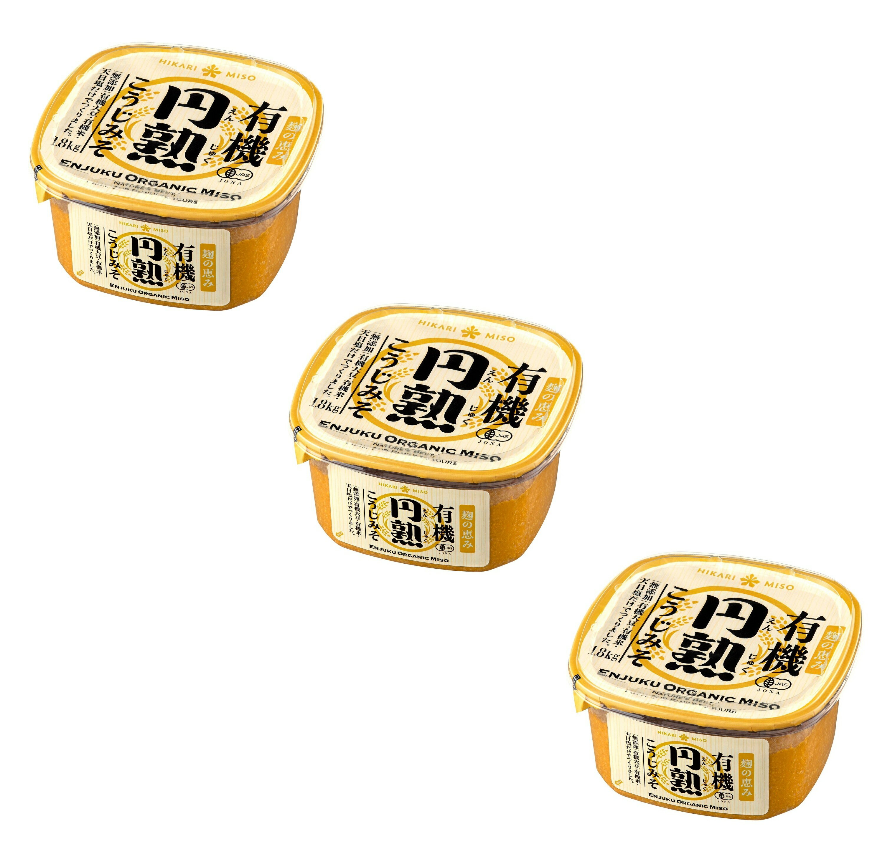 送料無料(沖縄・北海道・離島を除く)☆SDGs提携協力倉庫より発送　有機円熟こうじみそ 1.8kgx3ORGANIC E..