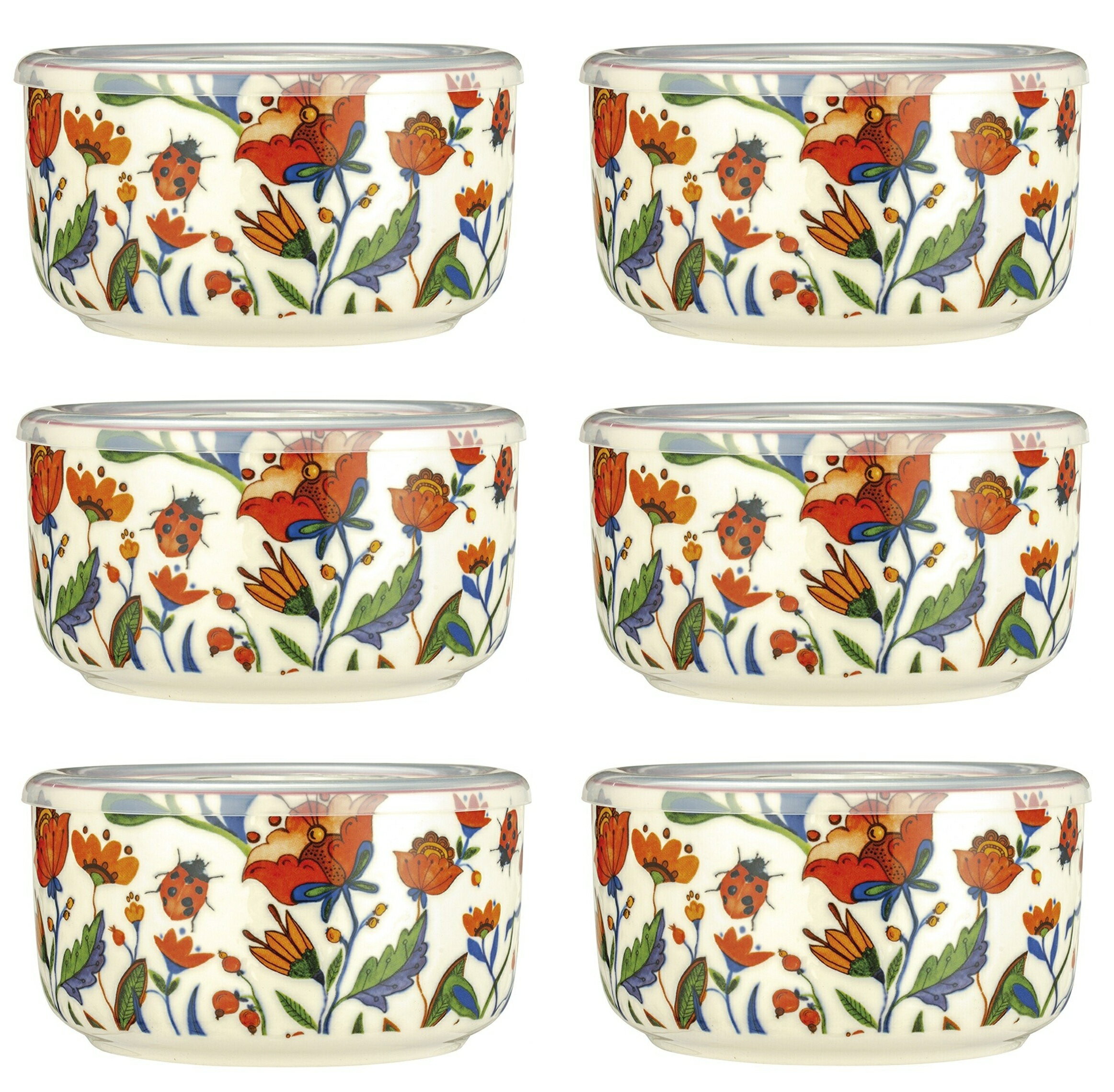 送料無料(沖縄・北海道・離島を除く)☆SDGs提携協力倉庫より発送　シグニチャーハウスウェア フタ付ボウル 6pc アニマルSignature Housewares Bowl Set 6PC W/Lids Animal