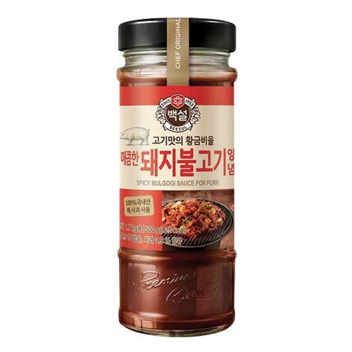 楽天八道韓国食品『CJ』白雪 豚プルコギ たれ・辛口（500g）BBQ 豚肉 プルコギソース 炒め物 韓国調味料 韓国食材 マラソン ポイントアップ祭