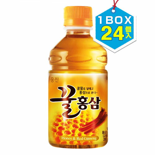 【まとめ買いがお得★1個当り230円】ウンジン クルホンサム (1BOX=280ml×24本・PET) はちみつ紅参ドリンクはちみつ紅参ジュース 蜂蜜入り高麗人参ドリンク 韓国ドリンク 健康飲料 韓国飲料のサムネイル