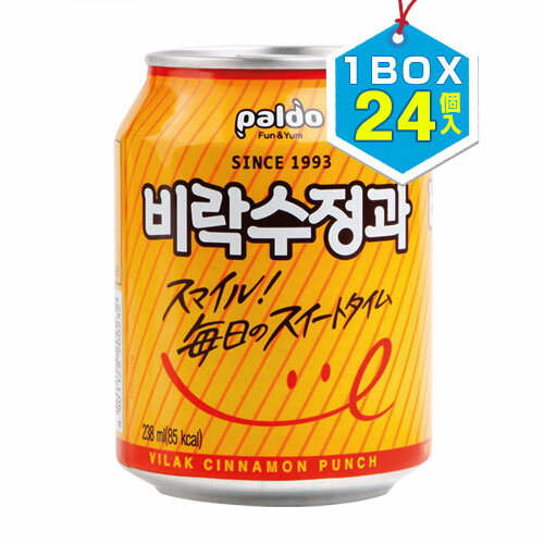 楽天八道韓国食品【まとめ買いがお得★1個当り108円】『Paldo』ビラク スジョンガ ｜ シナモンジュース （1BOX=238ml×24缶） パルド 韓国伝統茶 韓国飲み物 韓国お茶 韓国食品マラソン ポイントアップ祭