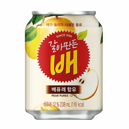 ヘテ おろし梨ジュース (238ml×1缶)すりおろし梨 果実ジュース 韓国飲料 韓国ドリンク 韓国飲み物 韓国食品のサムネイル