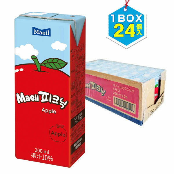 Rakuten - 【まとめ買いお得★1個当り126円】マエイル ピクニック りんご 1BOX=200ml×24個 韓国ドリンク 韓国食品