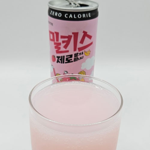 LOTTE ミルキス ZERO イチゴ＆バナナ 250ml×1缶 ロッテ 乳性炭酸飲料 韓国飲料 韓国食品