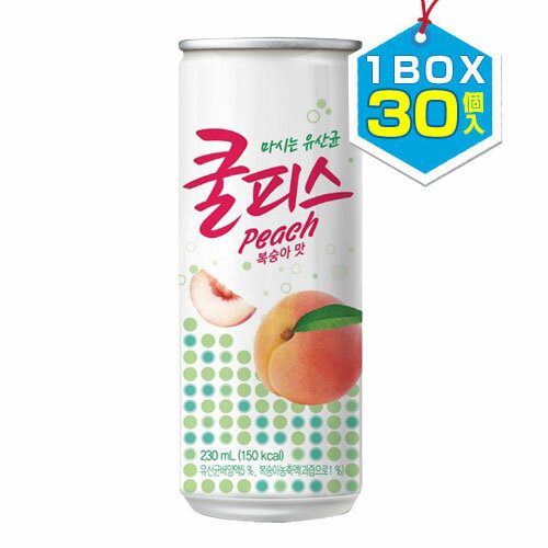 楽天八道韓国食品★期間限定SALE7％OFF★【まとめ買いがお得★1個当り100円】『東遠』クールピス ピーチ味（1BOX=230ml×30缶）乳酸菌飲料 桃味 韓国飲料 韓国ドリンク 韓国飲み物 韓国食品スーパーセール ポイントアップ祭 マラソン