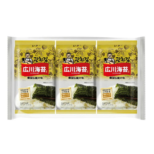 広川 クァンチョ 味付けのり 1個(9枚入×3パック)在来 カットのり 韓国海苔 韓国食品