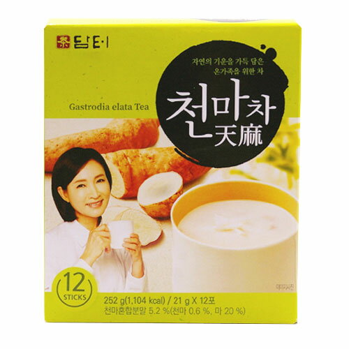 ダムト 天麻（チョンマ）山芋茶 21g×12包・粉末タイプ 韓国茶 韓国飲料 韓国食品