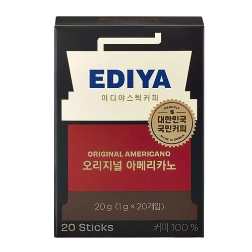 イディヤ EDIYA アメリカーノ コーヒー オリジナル 20g (1g×20本) スティックインスタントコーヒー 韓..