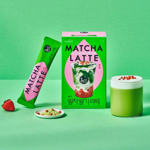 JARDIN 済州抹茶ストロベリーラテ 218g(21.8g×10包)オーガニック抹茶使用 スティックタイプ 韓国飲料 韓国食品