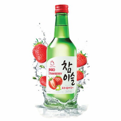 『眞露』チャミスルストロベリー | 焼酎 (360ml・リキュール)★いちご味 JINRO フルーツ焼酎 お酒 韓国..