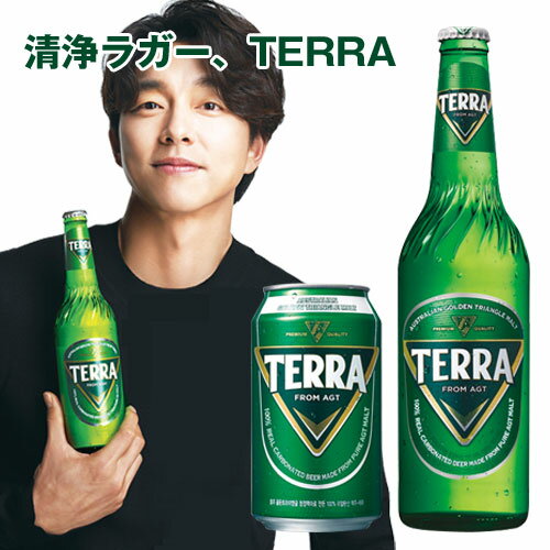 JINRO テラビール 瓶ビール 500ml×1本TERRA 韓国レギュラーラガ 韓国ビール 韓国酒 韓国食品