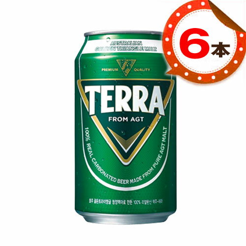 楽天八道韓国食品『JINRO』テラビール（缶ビール・355ml×6本）■1本当り403円 TERRA 眞露ビール 韓国レギュラーラガ 韓国ビール 韓国お酒 韓国酒 韓国食品マラソン ポイントアップ祭 スーパーセール