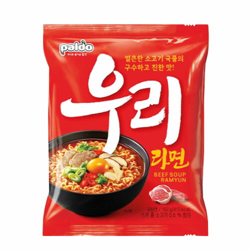 Rakuten - パルド ウリラーメン 102g×1個Paldo 八道 韓国ラーメン インスタント 辛い 牛肉