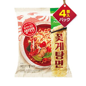 『プルムウォン』コッケタン麺(ピリ辛味・103g×4個) ■1個当り182円カニラーメン ノンフライ麺 生ラーメン 韓国ラーメン インスタントラーメン 韓国食品マラソン ポイントアップ祭